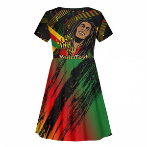 The Father of Reggae Kid Short Sleeve Dress - Legendary Birthday Tribute