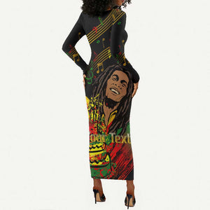 The Father of Reggae Long Sleeve Bodycon Dress - Legendary Birthday Tribute