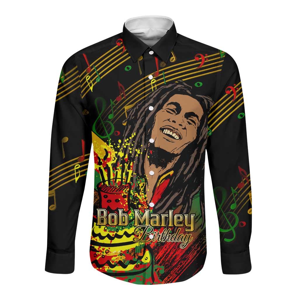 The Father of Reggae Long Sleeve Button Shirt - Legendary Birthday Tribute