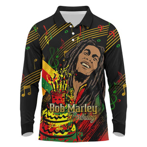 The Father of Reggae Long Sleeve Polo Shirt - Legendary Birthday Tribute