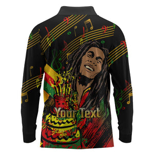 The Father of Reggae Long Sleeve Polo Shirt - Legendary Birthday Tribute