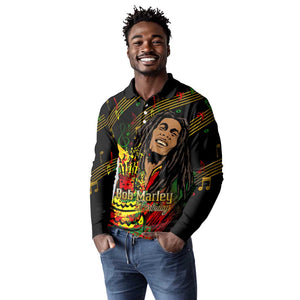 The Father of Reggae Long Sleeve Polo Shirt - Legendary Birthday Tribute