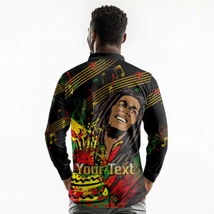 The Father of Reggae Long Sleeve Polo Shirt - Legendary Birthday Tribute