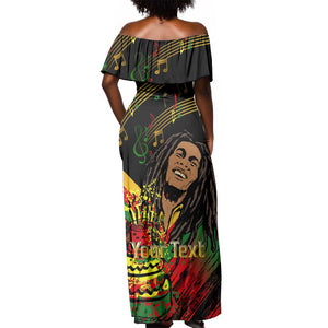 The Father of Reggae Off Shoulder Maxi Dress - Legendary Birthday Tribute