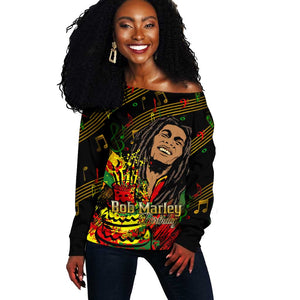 The Father of Reggae Off Shoulder Sweater - Legendary Birthday Tribute