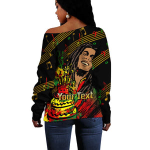 The Father of Reggae Off Shoulder Sweater - Legendary Birthday Tribute