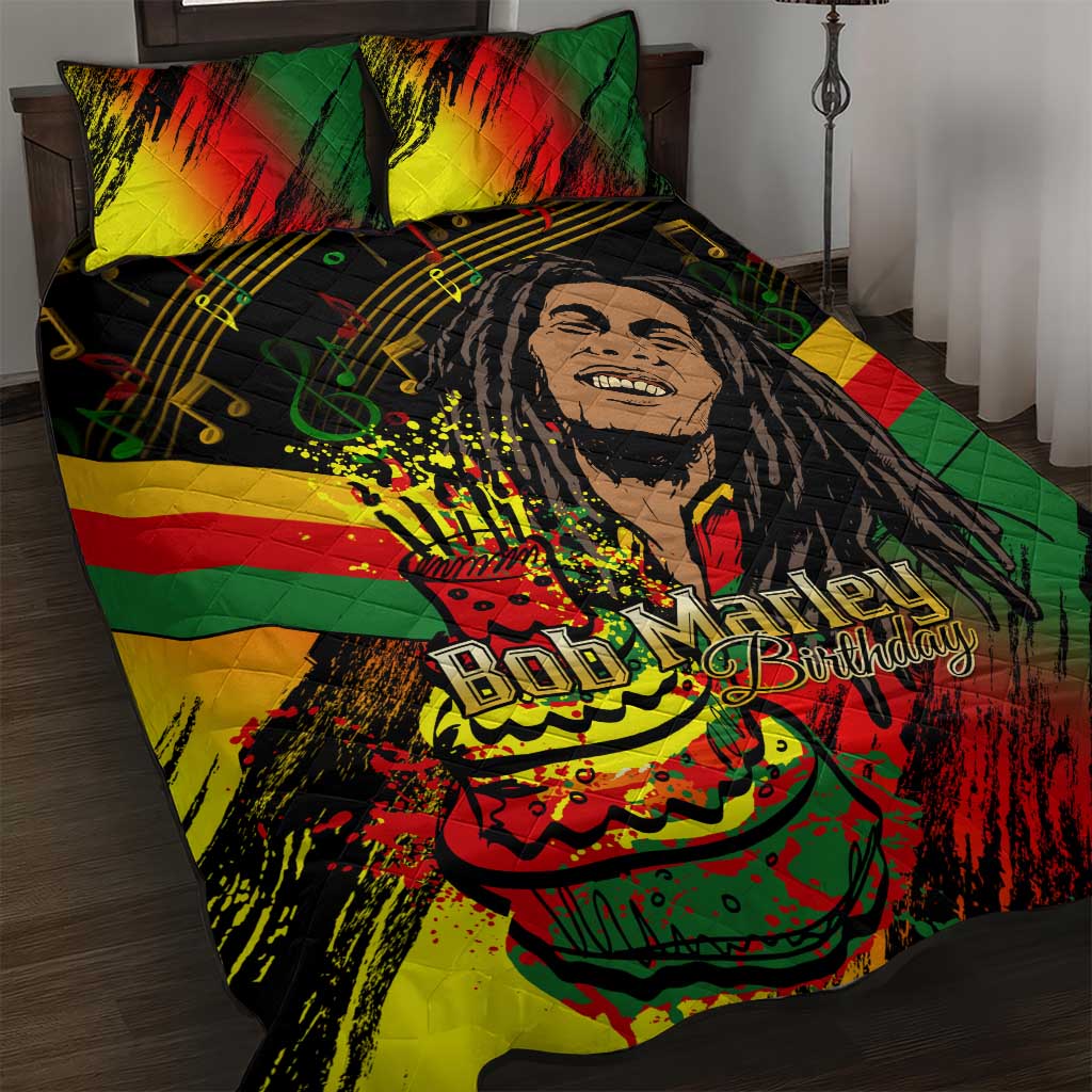 The Father of Reggae Quilt Bed Set - Legendary Birthday Tribute