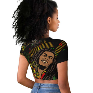 The Father of Reggae Raglan Cropped T shirt - Legendary Birthday Tribute