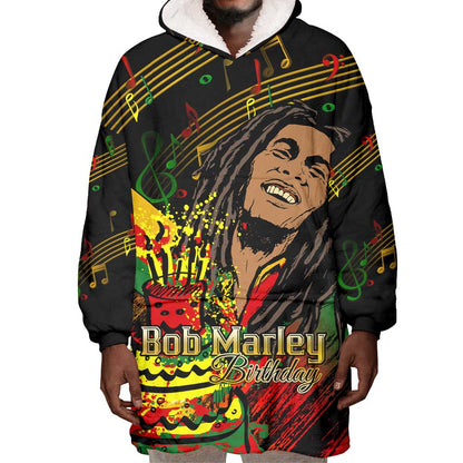 The Father of Reggae Wearable Blanket Hoodie - Legendary Birthday Tribute