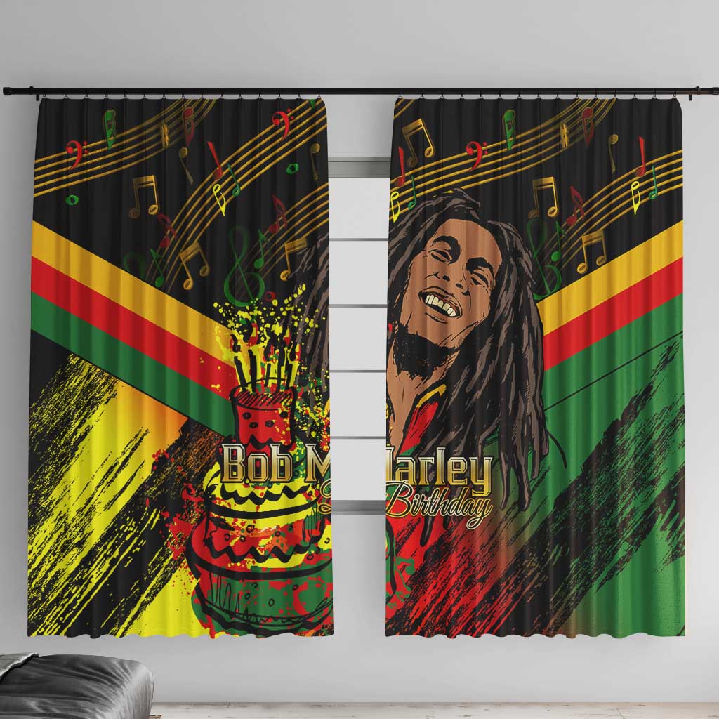 The Father of Reggae Window Curtain - Legendary Birthday Tribute