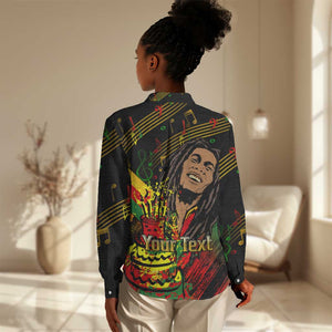 The Father of Reggae Women Casual Shirt - Legendary Birthday Tribute