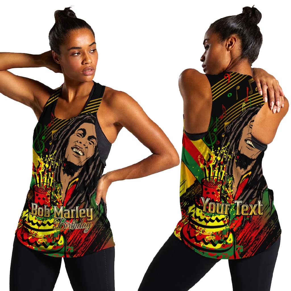 The Father of Reggae Women Racerback Tank - Legendary Birthday Tribute