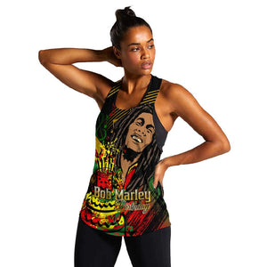 The Father of Reggae Women Racerback Tank - Legendary Birthday Tribute