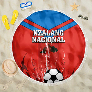 Support Nzalang Nacional - Equatorial Guinea Football Beach Blanket