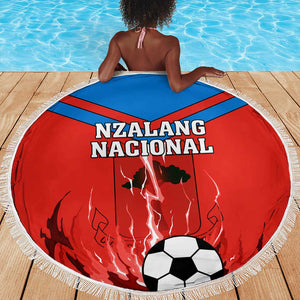 Support Nzalang Nacional - Equatorial Guinea Football Beach Blanket