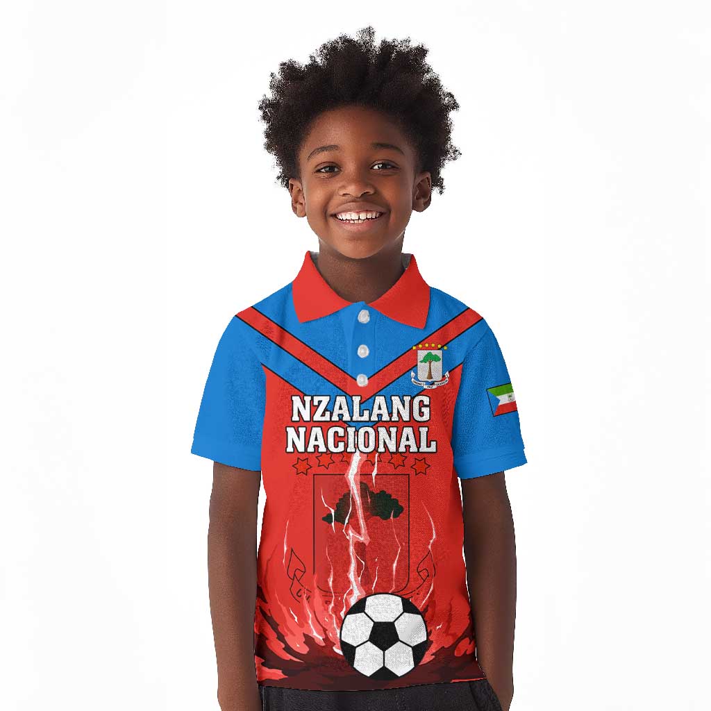 Support Nzalang Nacional - Equatorial Guinea Football Kid Polo Shirt