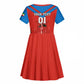 Support Nzalang Nacional - Equatorial Guinea Football Kid Short Sleeve Dress