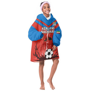 Support Nzalang Nacional - Equatorial Guinea Football KId Wearable Blanket Hoodie