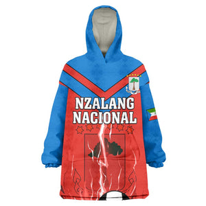 Support Nzalang Nacional - Equatorial Guinea Football KId Wearable Blanket Hoodie