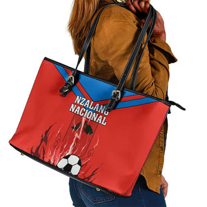 Support Nzalang Nacional - Equatorial Guinea Football Leather Tote Bag