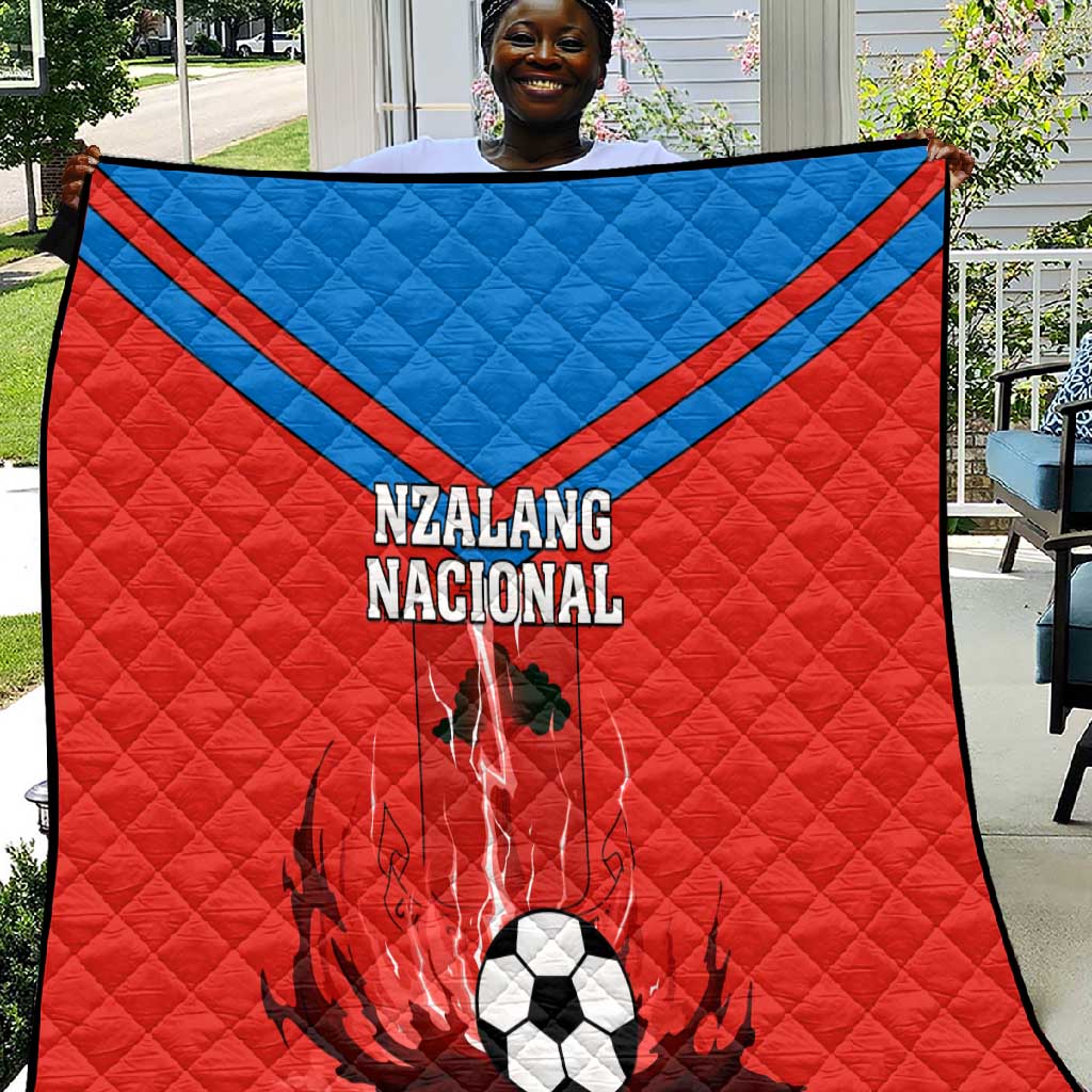 Support Nzalang Nacional - Equatorial Guinea Football Quilt