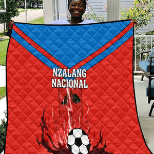 Support Nzalang Nacional - Equatorial Guinea Football Quilt