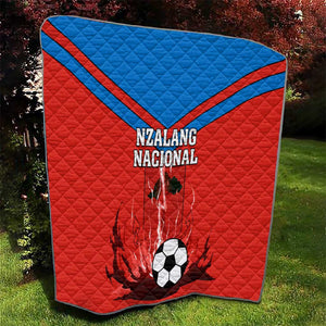 Support Nzalang Nacional - Equatorial Guinea Football Quilt