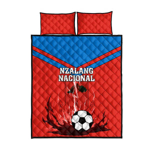 Support Nzalang Nacional - Equatorial Guinea Football Quilt Bed Set