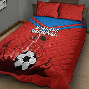 Support Nzalang Nacional - Equatorial Guinea Football Quilt Bed Set