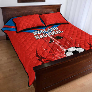 Support Nzalang Nacional - Equatorial Guinea Football Quilt Bed Set