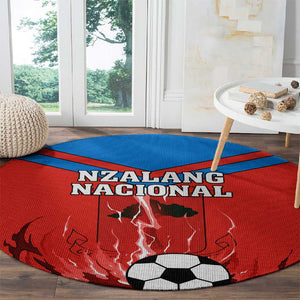 Support Nzalang Nacional - Equatorial Guinea Football Round Carpet