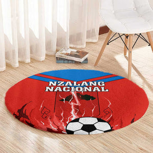 Support Nzalang Nacional - Equatorial Guinea Football Round Carpet