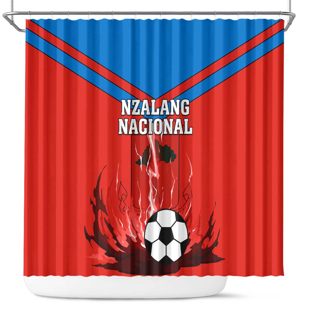 Support Nzalang Nacional - Equatorial Guinea Football Shower Curtain