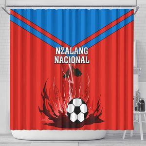 Support Nzalang Nacional - Equatorial Guinea Football Shower Curtain