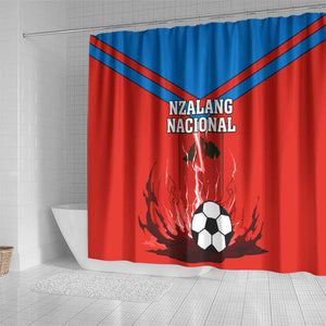 Support Nzalang Nacional - Equatorial Guinea Football Shower Curtain