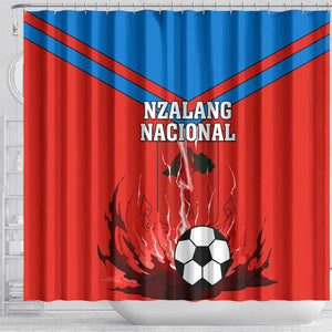 Support Nzalang Nacional - Equatorial Guinea Football Shower Curtain