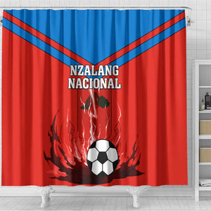 Support Nzalang Nacional - Equatorial Guinea Football Shower Curtain