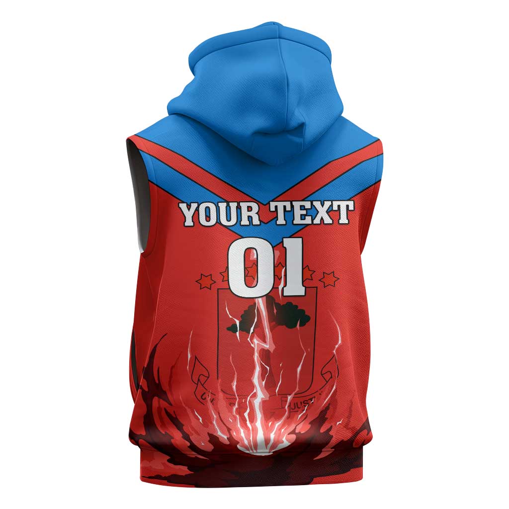 Support Nzalang Nacional - Equatorial Guinea Football Sleeveless Zip Hoodie - African Pride