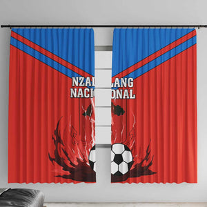 Support Nzalang Nacional - Equatorial Guinea Football Window Curtain