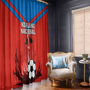 Support Nzalang Nacional - Equatorial Guinea Football Window Curtain