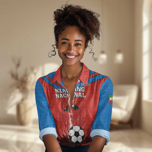 Support Nzalang Nacional - Equatorial Guinea Football Women Casual Shirt