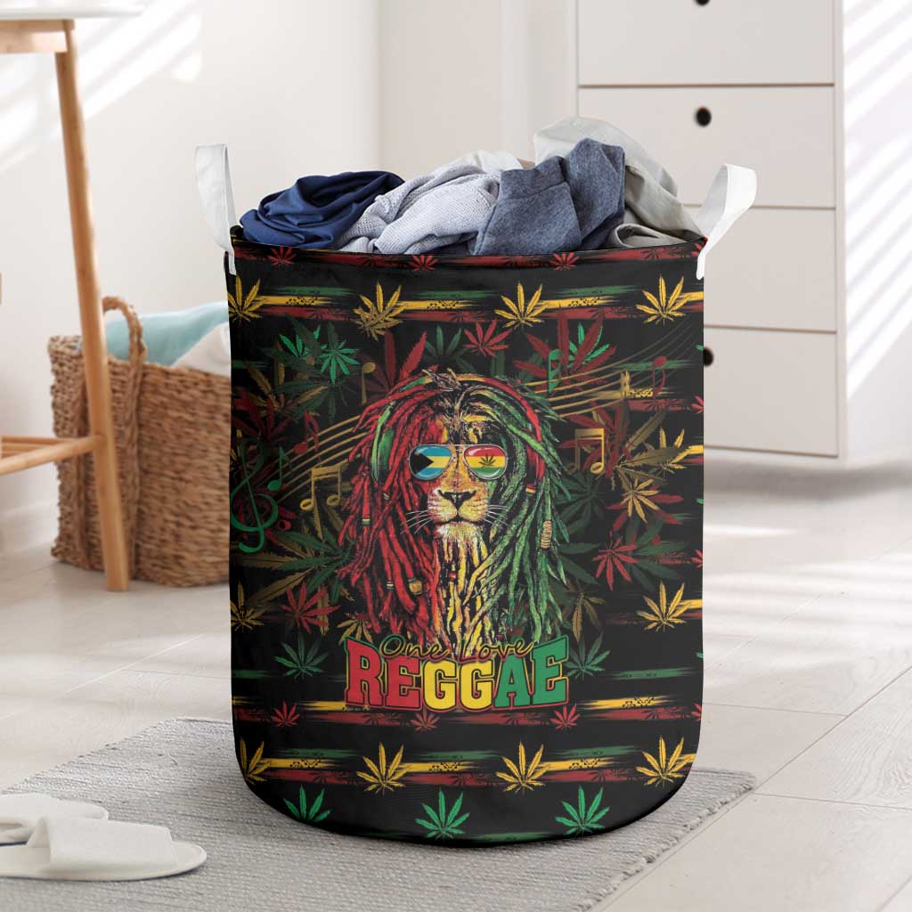 The Bahamas One Love Reggae Lion Laundry Basket Caribbean Reggae Spirit
