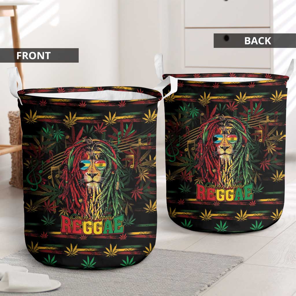 The Bahamas One Love Reggae Lion Laundry Basket Caribbean Reggae Spirit
