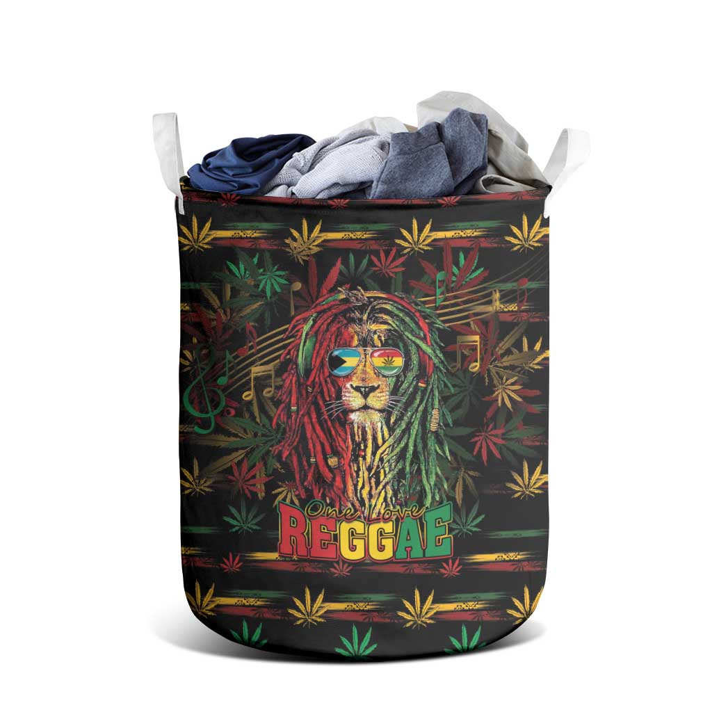 The Bahamas One Love Reggae Lion Laundry Basket Caribbean Reggae Spirit
