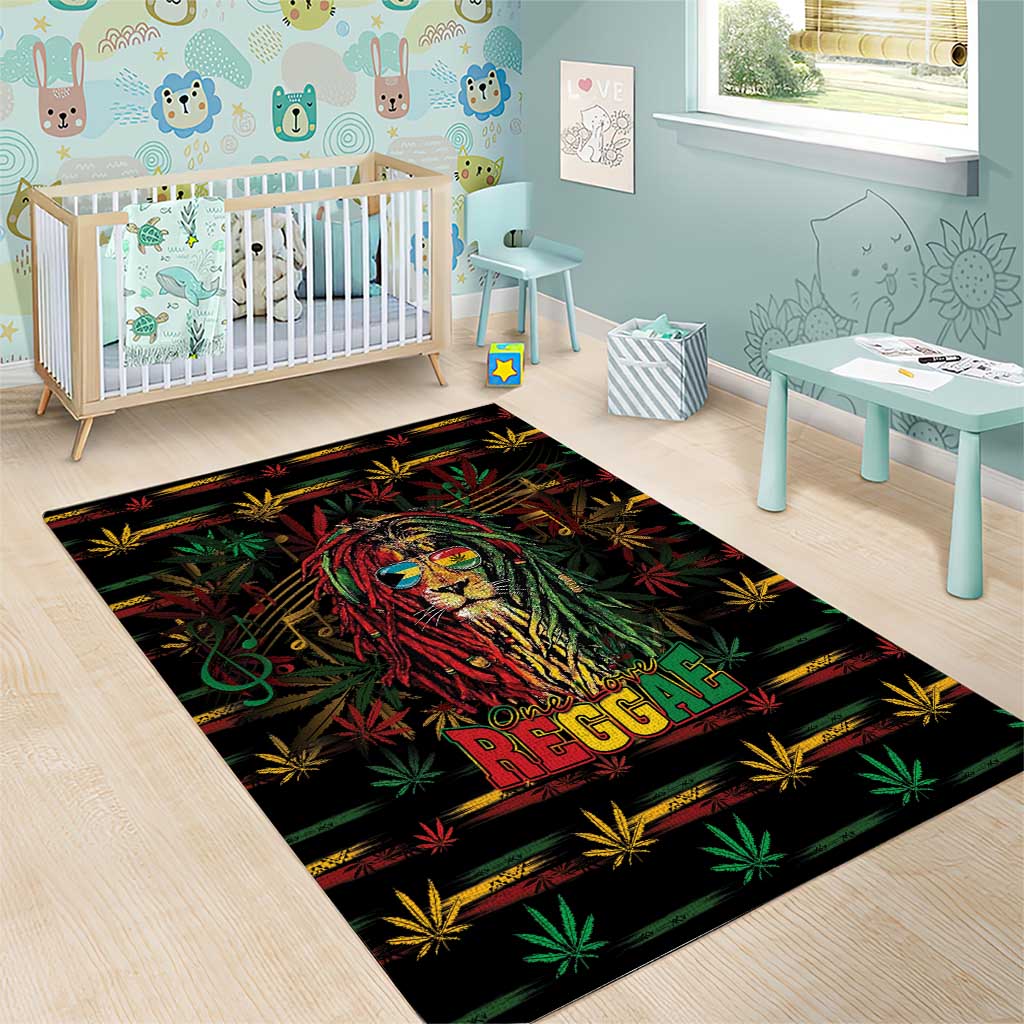 The Bahamas One Love Reggae Lion Area Rug Caribbean Reggae Spirit