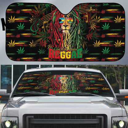 The Bahamas One Love Reggae Lion Auto Sun Shade Caribbean Reggae Spirit