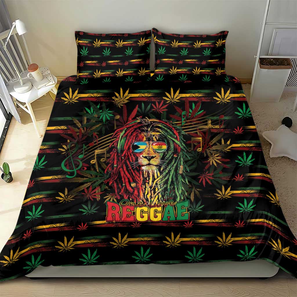 The Bahamas One Love Reggae Lion Bedding Set Caribbean Reggae Spirit