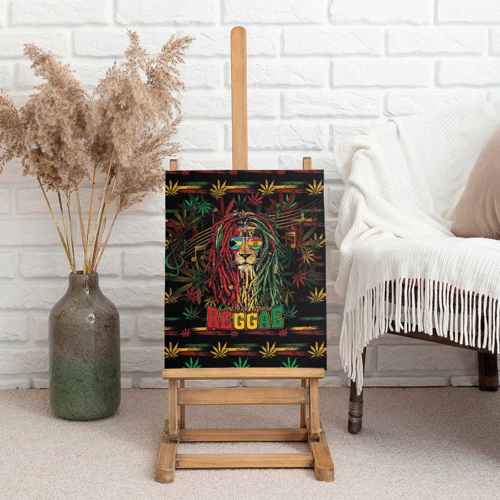 The Bahamas One Love Reggae Lion Canvas Wall Art Caribbean Reggae Spirit