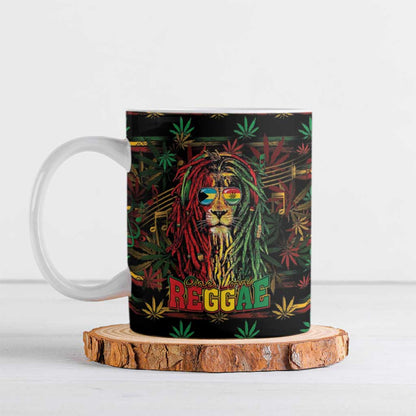 Personalized The Bahamas One Love Reggae Lion Ceramic Mug Caribbean Reggae Spirit