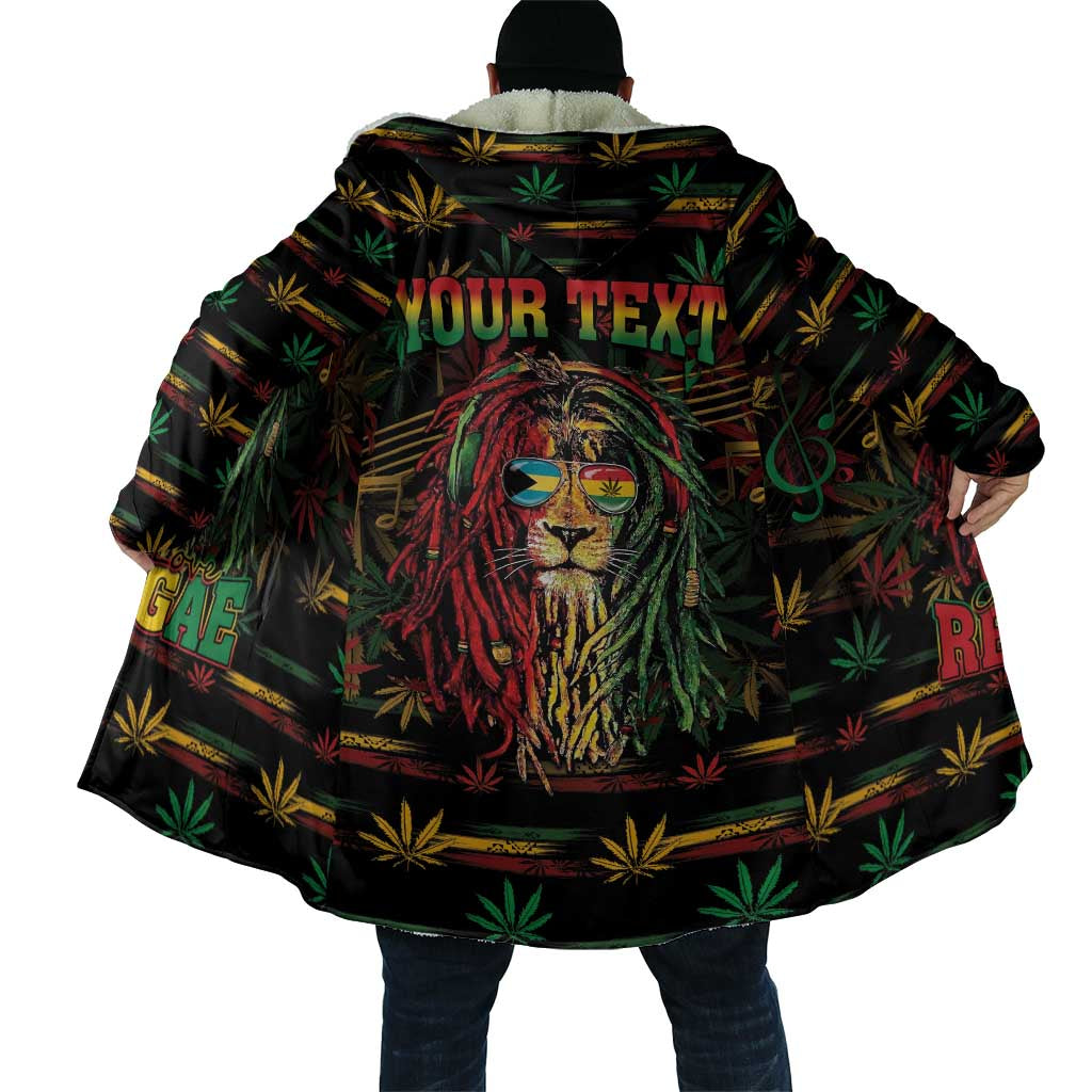 Personalized The Bahamas One Love Reggae Lion Cloak Caribbean Reggae Spirit